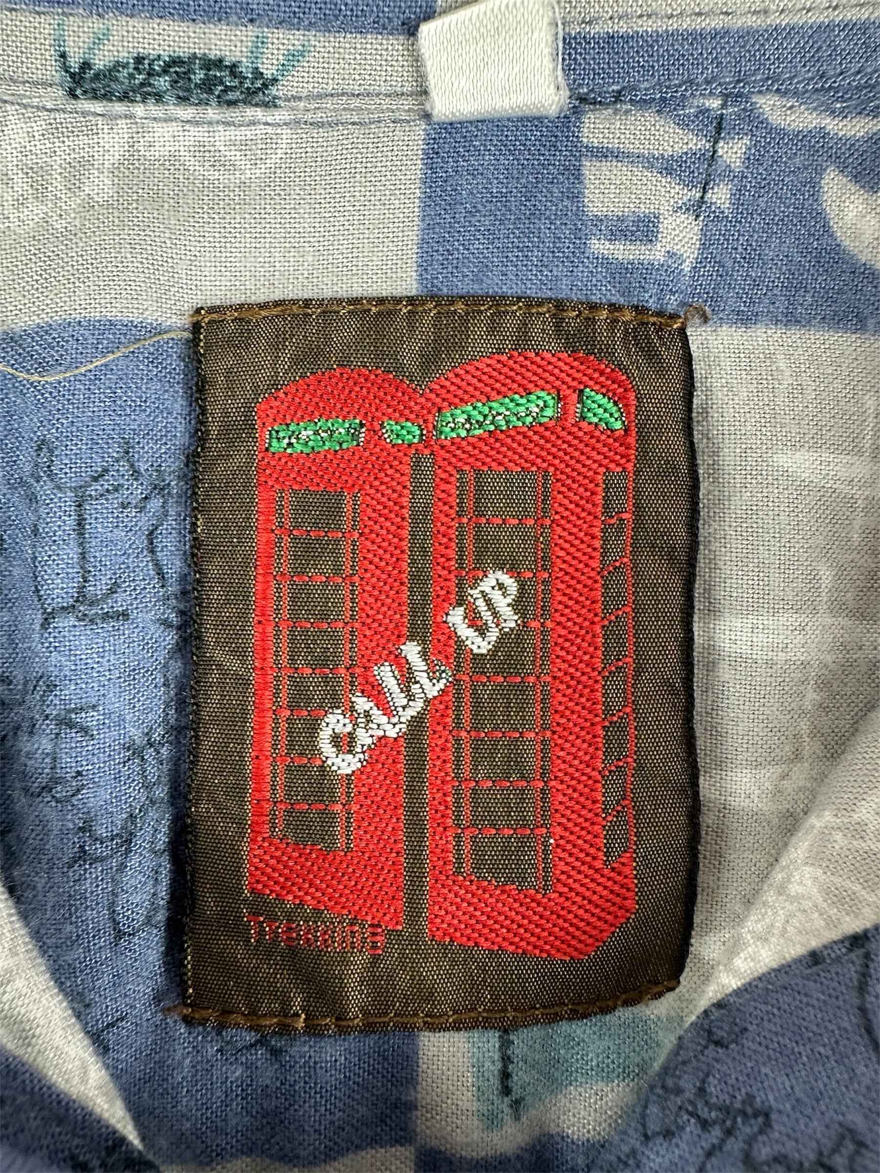 Camicia Vintage Da Uomo Call Up in Viscosa a Fantasia