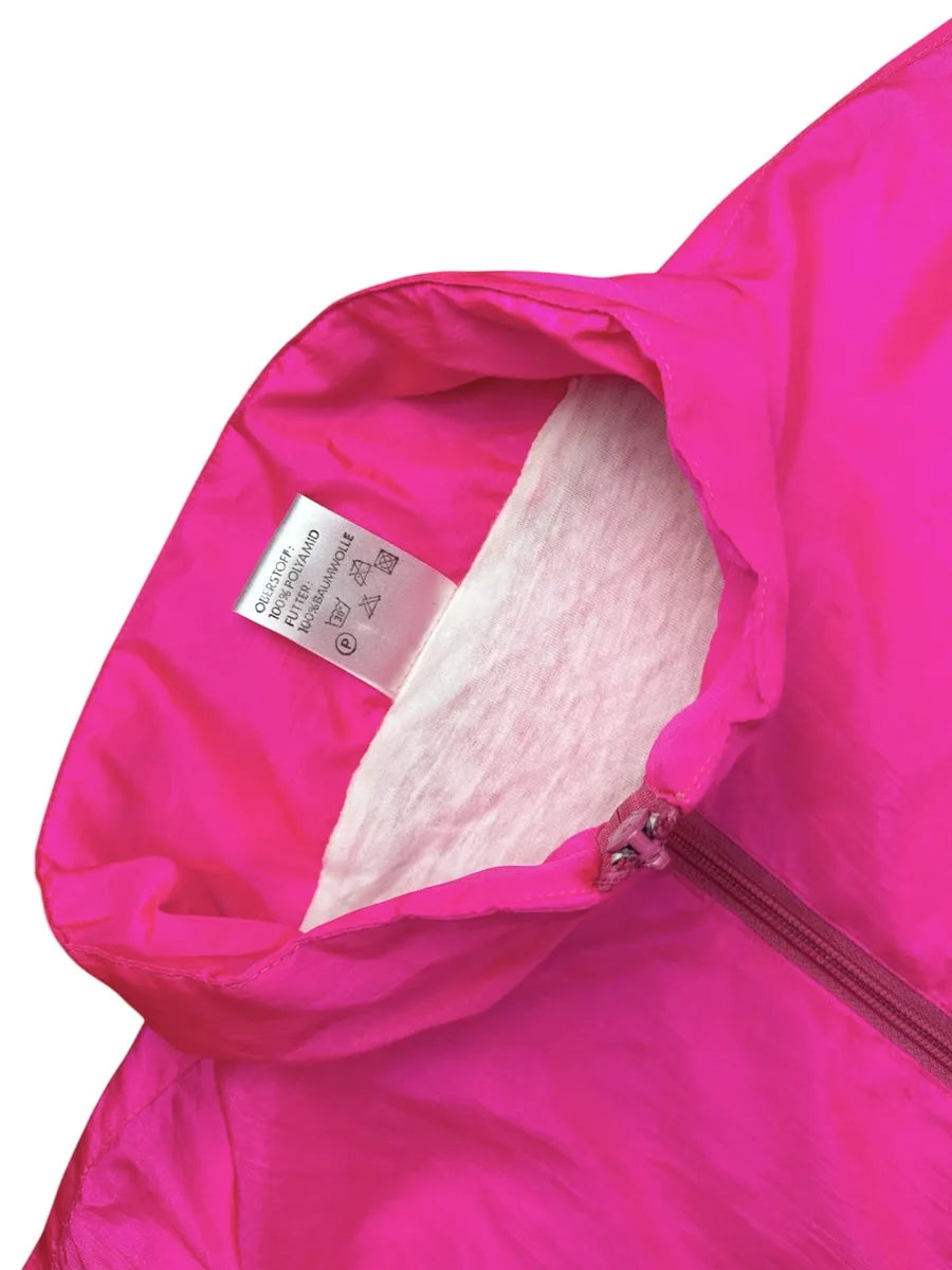 Tuta vintage anni ’80 rosa fluo color block – Set completo Giacca e Pantaloni