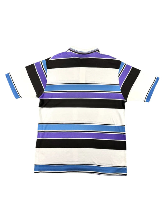 Polo vintage uomo a righe multicolor con taschino Munsingwear