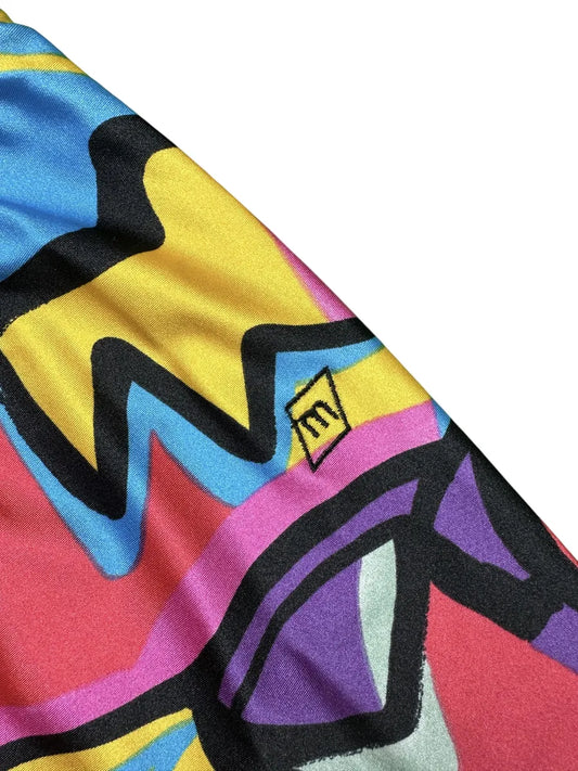 Leggings vintage a fantasia geometrica all-over