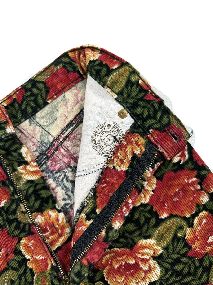 Minigonna Vintage in Velluto a Coste con Stampa Floreale Paisley – General Company - abbigliamento e vestiti vintage