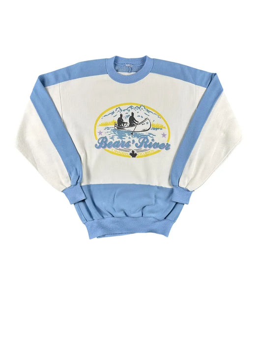 Felpa Unisex Vintage Girocollo "Bears' River" – Bianca e Azzurra - abbigliamento e vestiti vintage