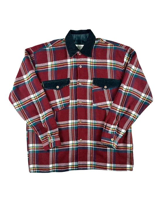 Camicia Uomo Vintage Pesante Artin Drys a Quadri Rosso e Nero - abbigliamento e vestiti vintage