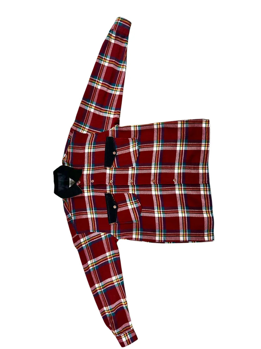 Camicia Uomo Vintage Pesante Artin Drys a Quadri Rosso e Nero - abbigliamento e vestiti vintage