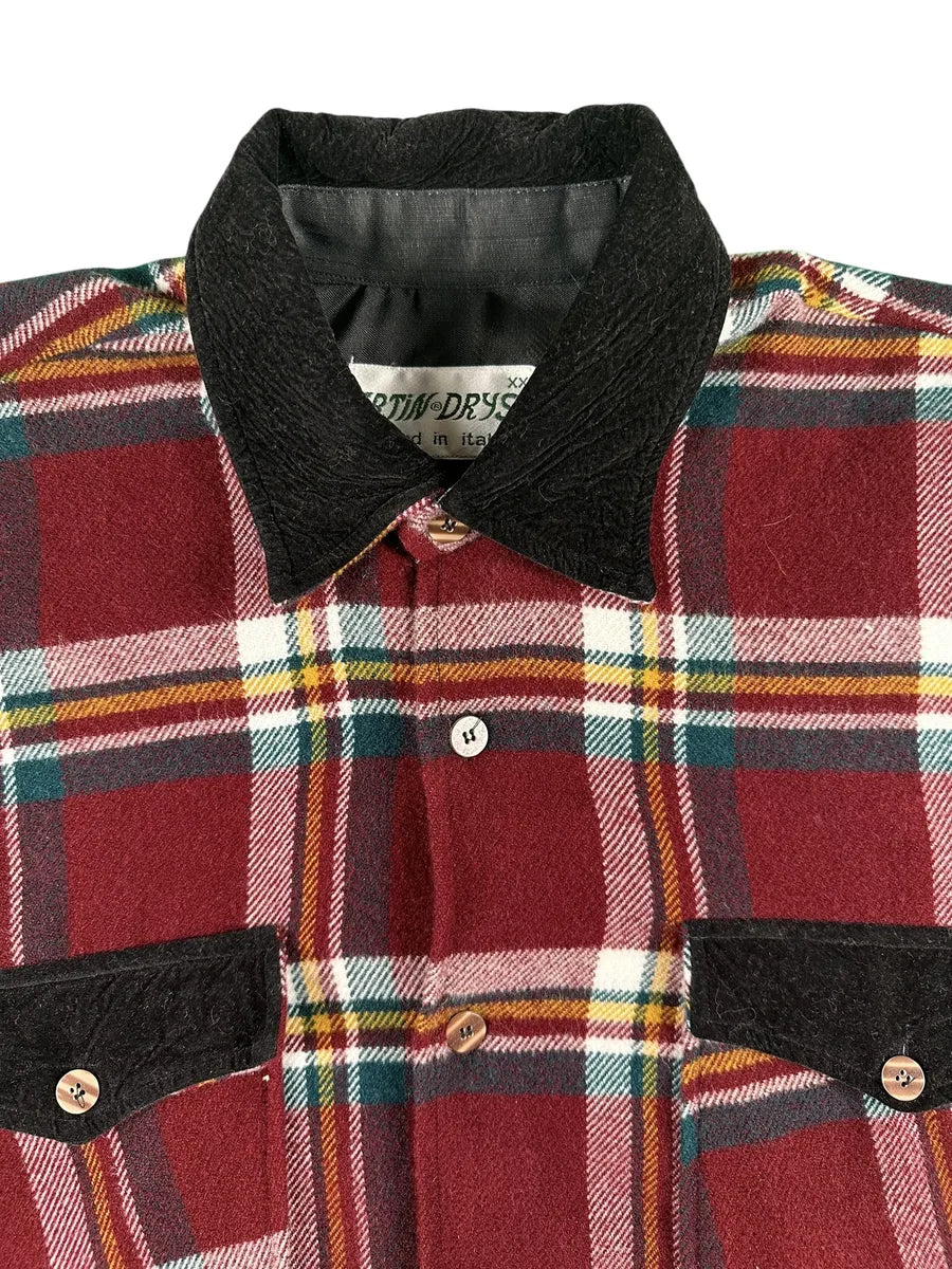Camicia Uomo Vintage Pesante Artin Drys a Quadri Rosso e Nero - abbigliamento e vestiti vintage