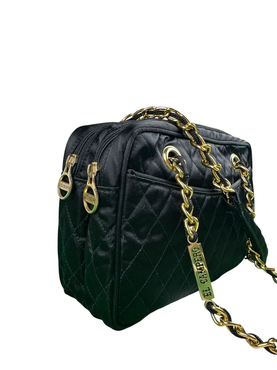 Borsa Vintage El Campero Trapuntata Nera a Spalla