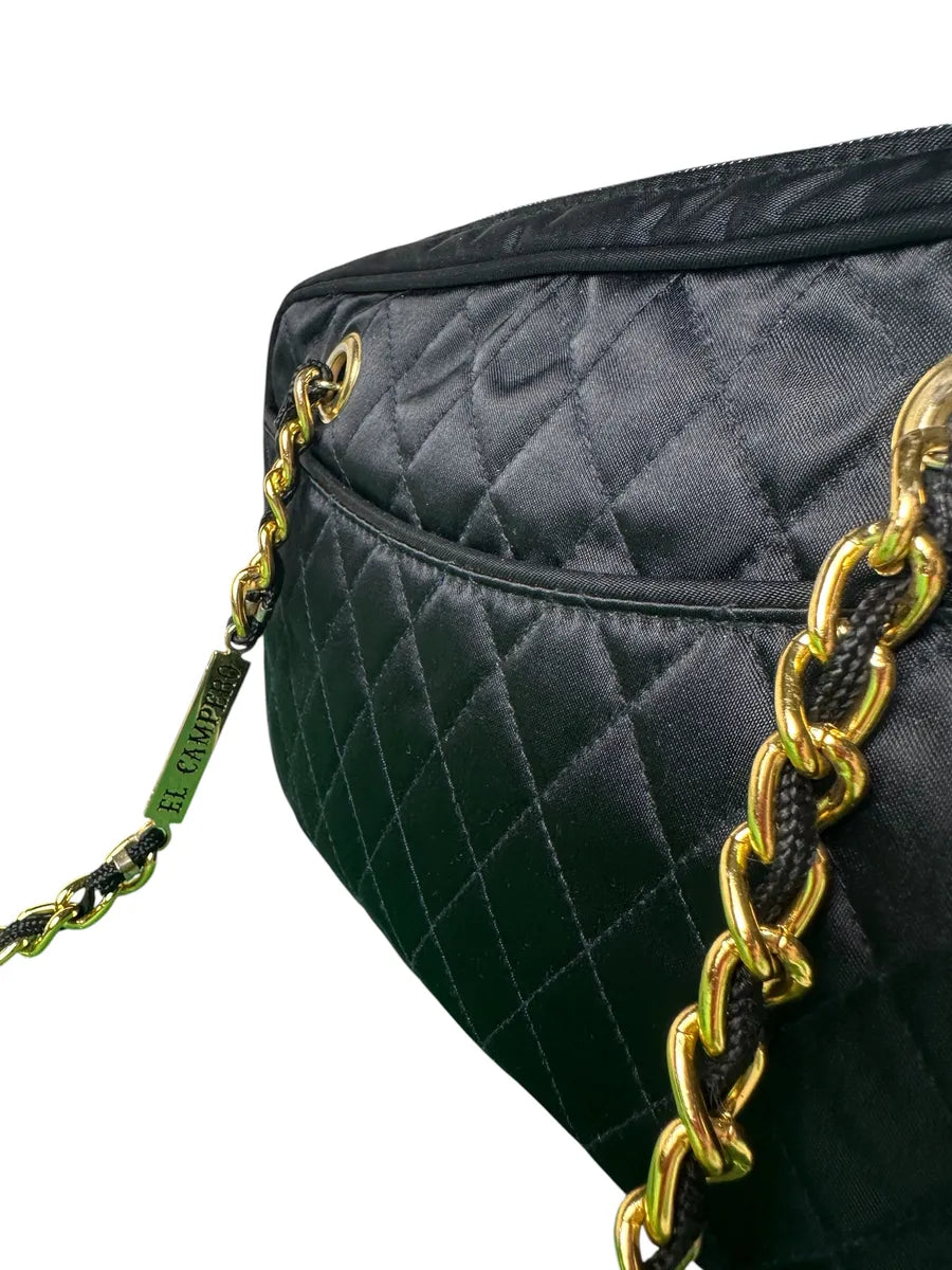 Borsa Vintage El Campero Trapuntata Nera a Spalla