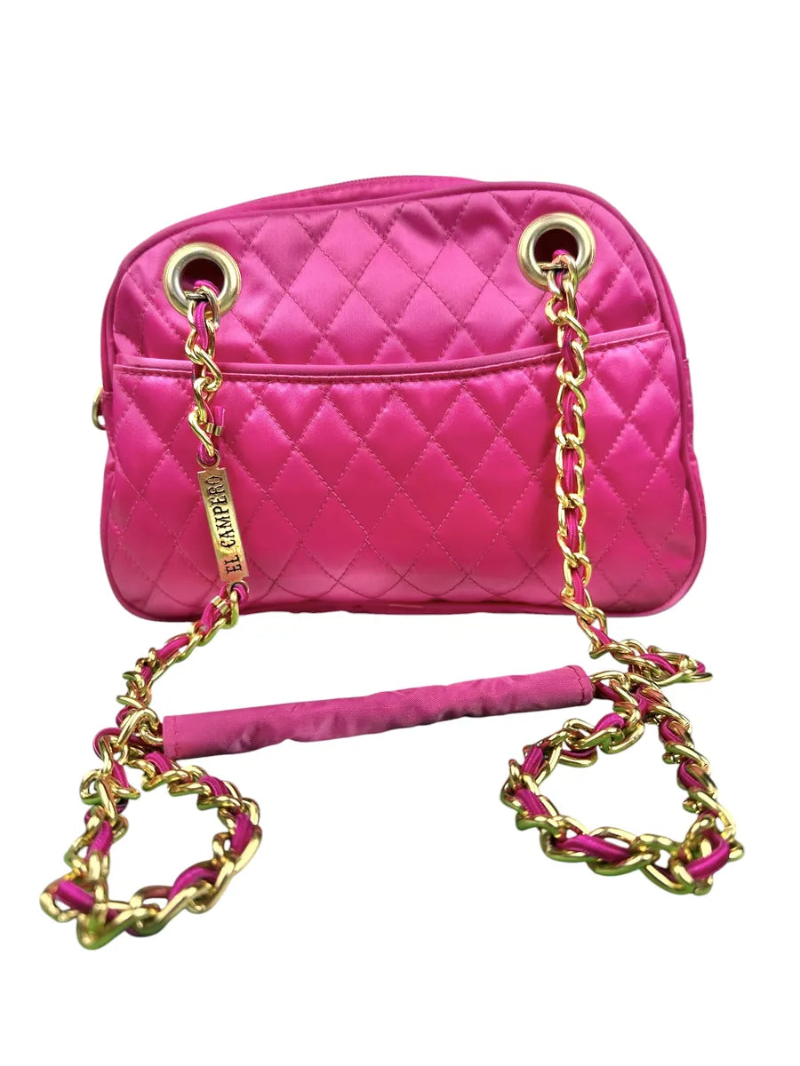 Borsa Vintage El Campero Trapuntata Fucsia a Spalla