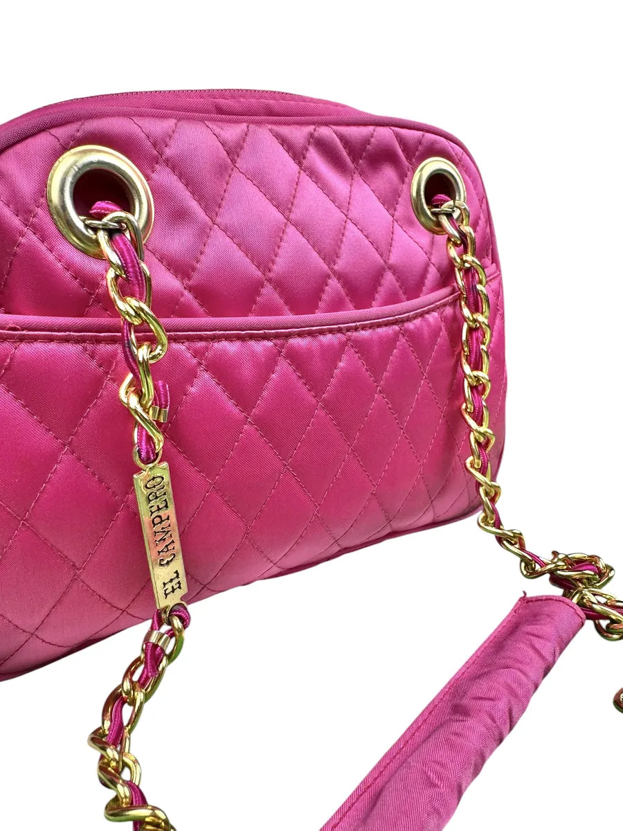 Borsa Vintage El Campero Trapuntata Fucsia a Spalla