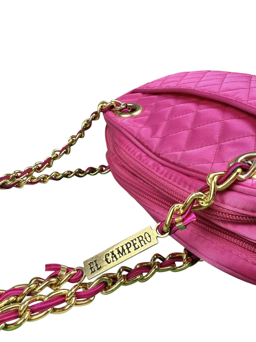 Borsa Vintage El Campero Trapuntata Fucsia a Spalla