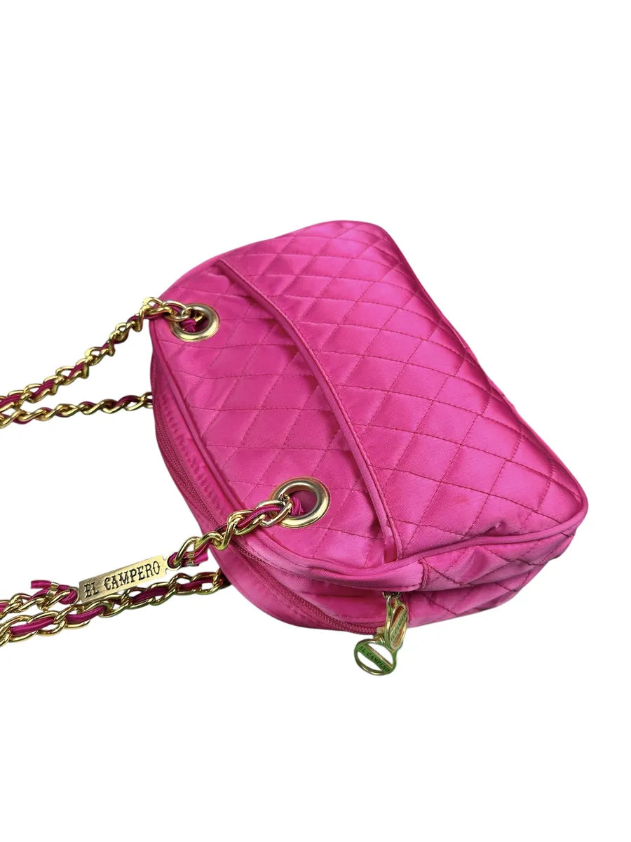 Borsa Vintage El Campero Trapuntata Fucsia a Spalla