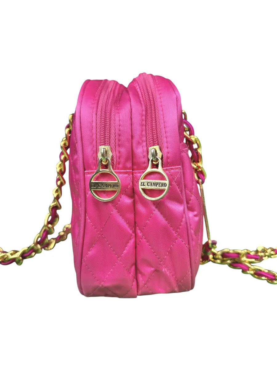 Borsa Vintage El Campero Trapuntata Fucsia a Spalla